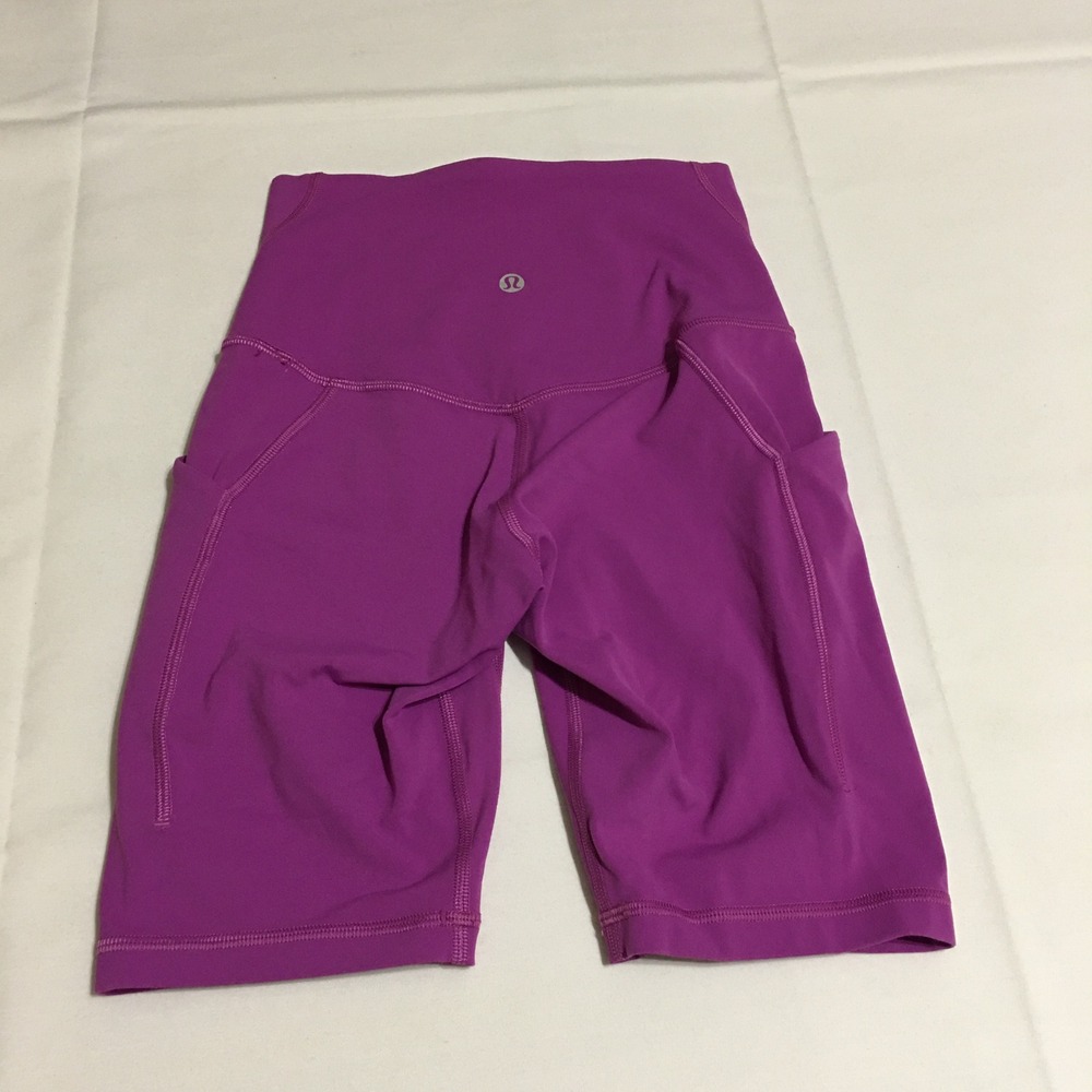 Lululemon Align High-Rise Shorts with Pockets 8" Womens Size 2 Purple Biker